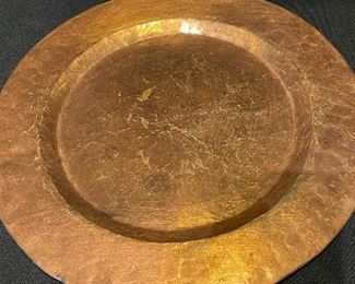 #1511A - Copper tone serving plate, 12" - $8
