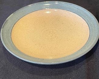 #1538A - Tim Weber pottery plate, signed by artist  (8.5") - $30