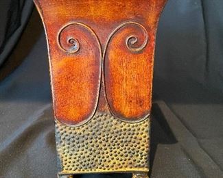 #1544A - Metal vase, 10.5" x 7" - $18