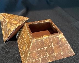 #1684A - Pyramid trinket box (6.5" x 6"), handmade in Phillipines - $3