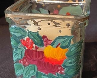 #1699A - Handpainted candle - $2
