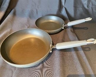 #1715A - Set of 2 Kitchen Aid hard anodized skillets (8" & 10") - $12