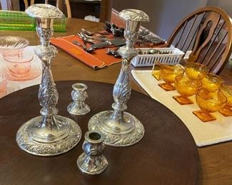 silverplate candlesticks