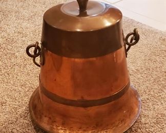 Brass & Copper Lidded Pot
