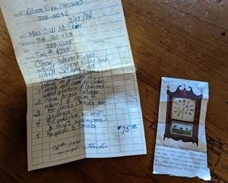 PROVENANCE FOR MANTLE CLOCK