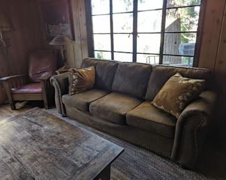 LEATHER COUCH AND LOVE SEAT