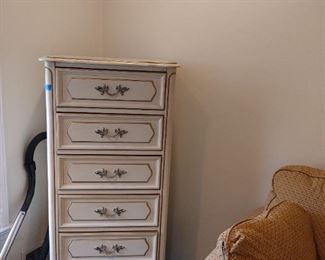 Solid wood white tall dresser
