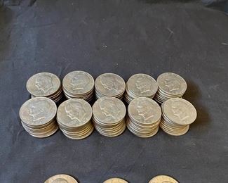 $103 Worth Of Eisenhower Dollars From The 1970s