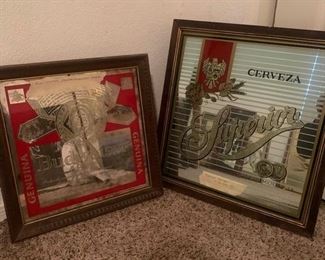 2 Vintage Cerveza Mirrors
