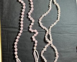 Costume Rose Quartz Necklaces
