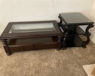 Two Glass Top Tables