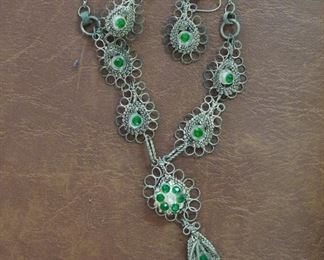 Necklace and earrings