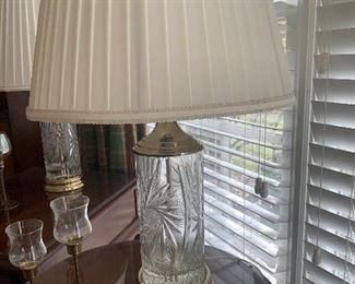 Crystal/Brass Table Lamp