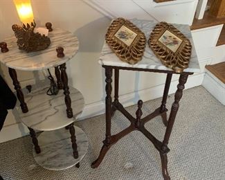 Small Marble/Wood Tables