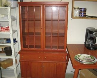 Mengel furniture permanized China cabinet and table Very mid century