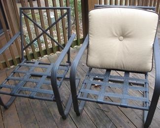 Pair of outdoor chairs with cushions(not in picture)