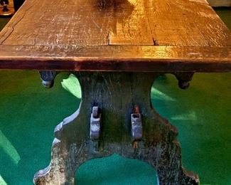 Rustic trestle table