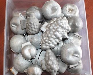 We have a large collection of antique pewter ice cream molds along with ice cream stencils.  