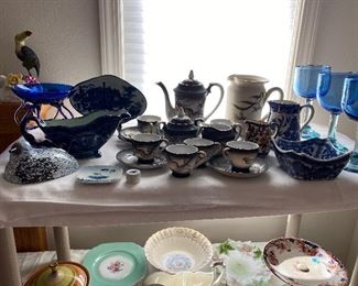 Tea service from China and other items