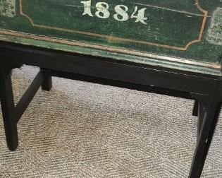 Antique English Trunk on stand