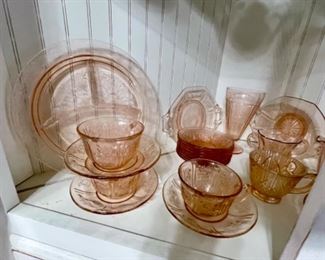 More pink depression glass