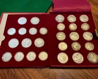 1980 Russian Olympics Silver Coin Collection with COA