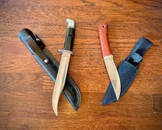 Hunting and Bowie knives