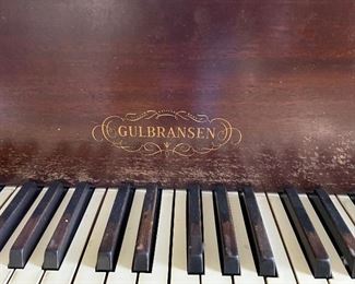 Gulbransen Piano in rough Condition but could be restored, made into a bar, or used for art work.  $500