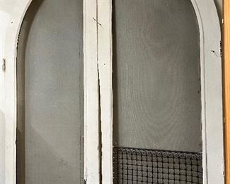 Awesome tall wooden doors and matching screens! From Old Church in Mobile 