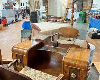 Art Deco Gorgeous Waterfall Dresser and matching Chair 1940’s