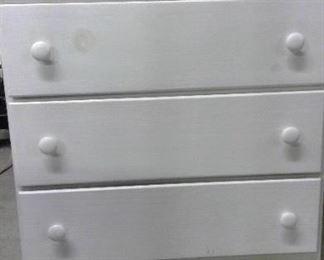 White 3 drawer chest