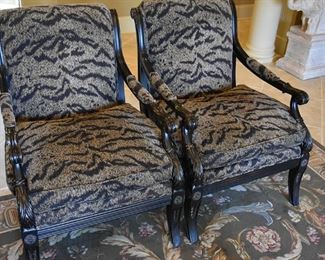 pair (2) chairs by Councill Furniture, custom, Made in the USA