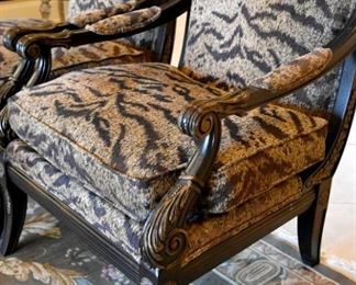 pair (2) chairs by Councill Furniture, custom, Made in the USA