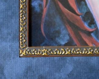 "Uriel" by artist Ruth Thompson, 2004 (frame/mat detail)