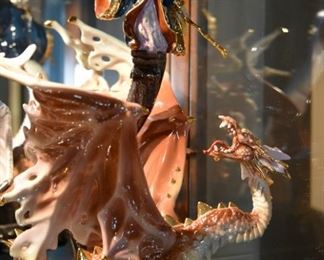dragon and wizard, Franklin Mint