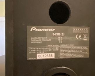 Pioneer speaker info