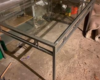 Glass & metal table