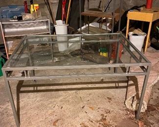 Glass & metal table