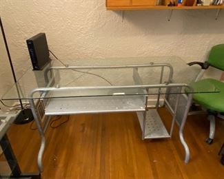 Metal & glass desk
