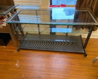 Another glass & metal desk