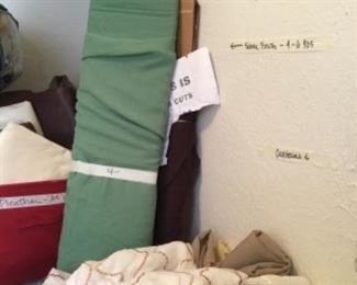 Laundry Room - fabric, bolts of fabric & curtains