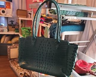 Brahmin green handbag