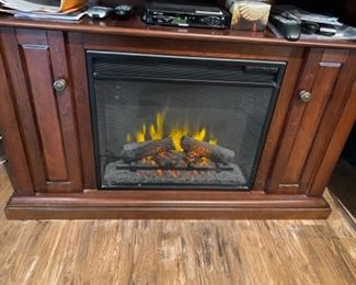 You can case the chill away on those cold nights with this electric fireplace.