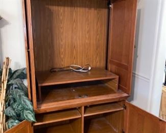 This aint just a TV armoire. You need to think outside the box and use it as a coffee bar, craft station, photo booth etc.