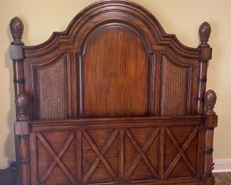 Another like new Cindy Crawford piece. Queen size bed with rails and mattress supports