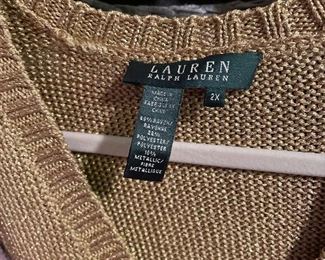 Ralph Lauren Sweaters. Metallic colors too!!