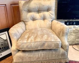 Vintage upholstered accent chair