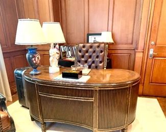 Marge Carson bow front desk