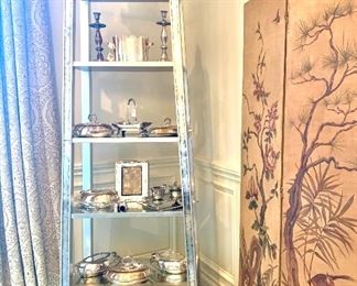 Pair of John Richard mirrored etageres