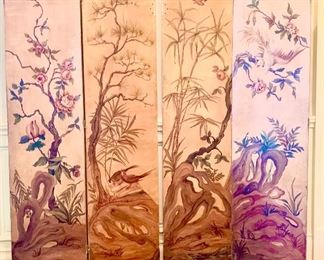 Hand painted antique screen